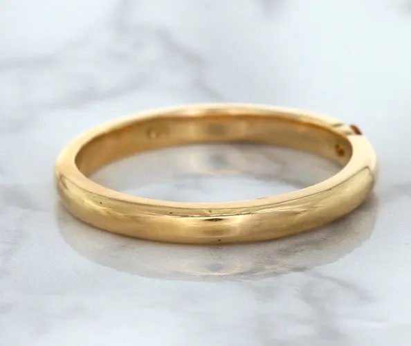 0.10ct Round Orange Sapphire Ring in 14K Rose Gold