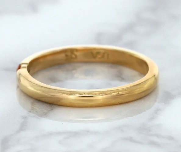 0.10ct Round Orange Sapphire Ring in 14K Rose Gold