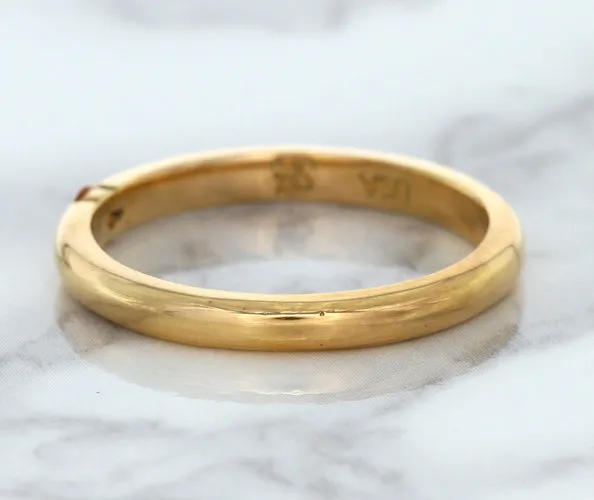 0.10ct Round Orange Sapphire Ring in 14K Rose Gold