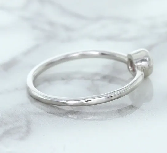 0.19ct Round Pink Sapphire Ring in 14K White Gold