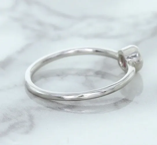 0.19ct Round Pink Sapphire Ring in 14K White Gold