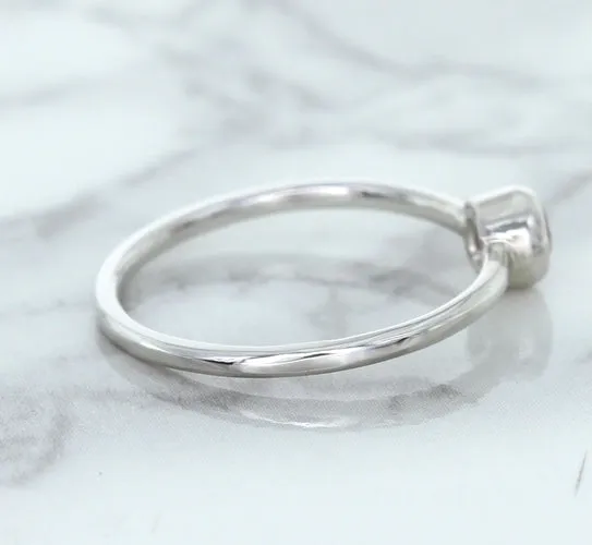 0.19ct Round Pink Sapphire Ring in 14K White Gold