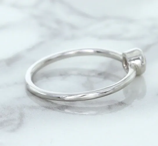 0.19ct Round Pink Sapphire Ring in 14K White Gold