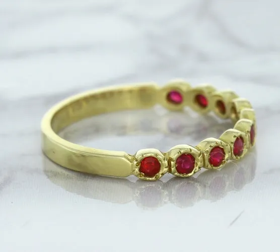 0.30ctw Round Ruby Ring in 14K Yellow Gold