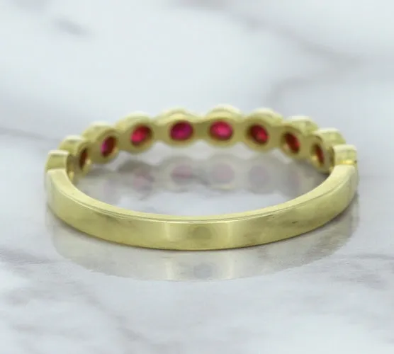 0.30ctw Round Ruby Ring in 14K Yellow Gold