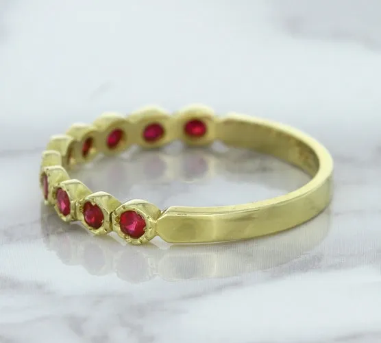 0.30ctw Round Ruby Ring in 14K Yellow Gold