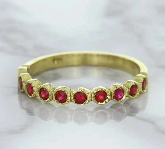 0.30ctw Round Ruby Ring in 14K Yellow Gold