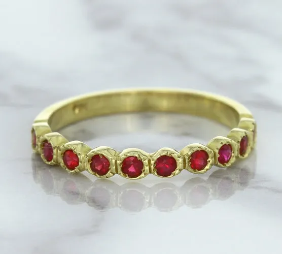 0.30ctw Round Ruby Ring in 14K Yellow Gold