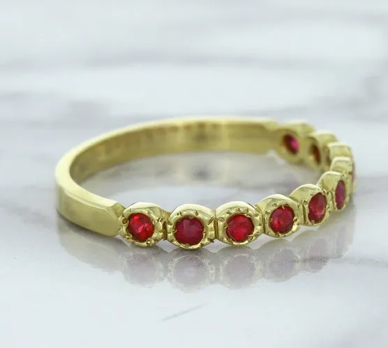 0.30ctw Round Ruby Ring in 14K Yellow Gold
