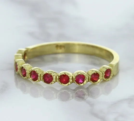 0.30ctw Round Ruby Ring in 14K Yellow Gold