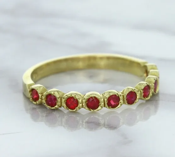 0.30ctw Round Ruby Ring in 14K Yellow Gold