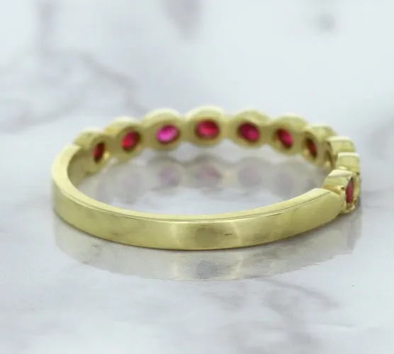 0.30ctw Round Ruby Ring in 14K Yellow Gold