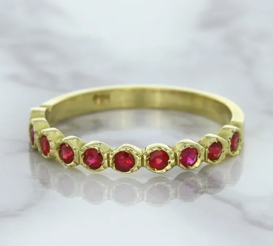 0.30ctw Round Ruby Ring in 14K Yellow Gold