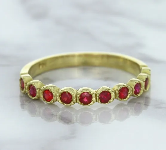 0.30ctw Round Ruby Ring in 14K Yellow Gold