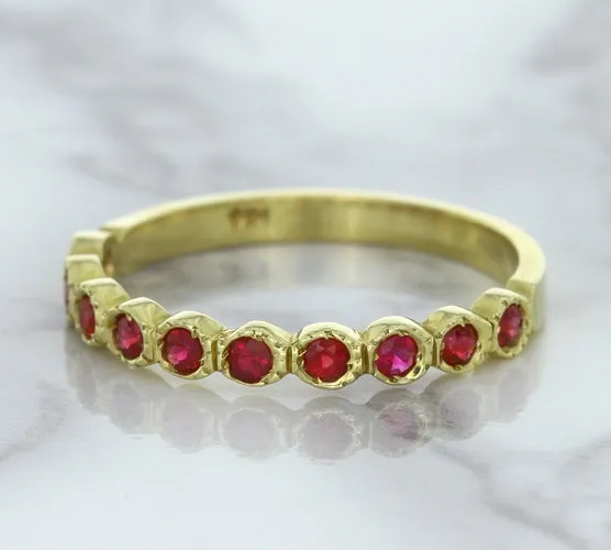 0.30ctw Round Ruby Ring in 14K Yellow Gold