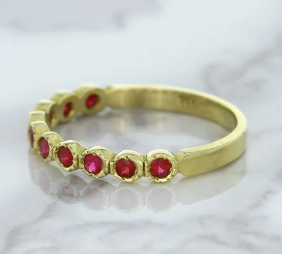 0.30ctw Round Ruby Ring in 14K Yellow Gold