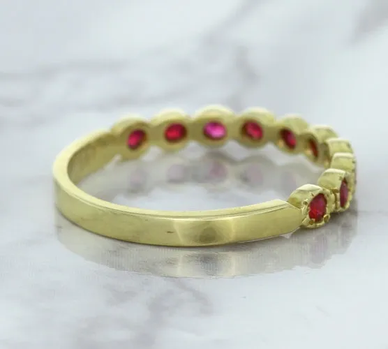 0.30ctw Round Ruby Ring in 14K Yellow Gold