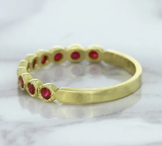 0.30ctw Round Ruby Ring in 14K Yellow Gold