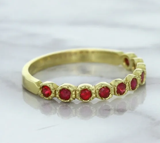 0.30ctw Round Ruby Ring in 14K Yellow Gold