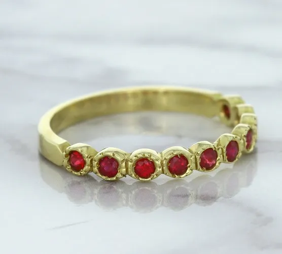0.30ctw Round Ruby Ring in 14K Yellow Gold