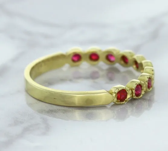 0.30ctw Round Ruby Ring in 14K Yellow Gold