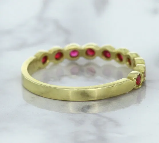 0.30ctw Round Ruby Ring in 14K Yellow Gold