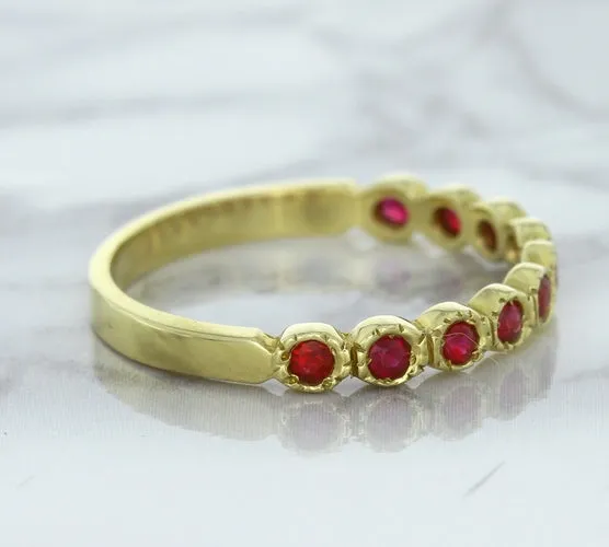 0.30ctw Round Ruby Ring in 14K Yellow Gold