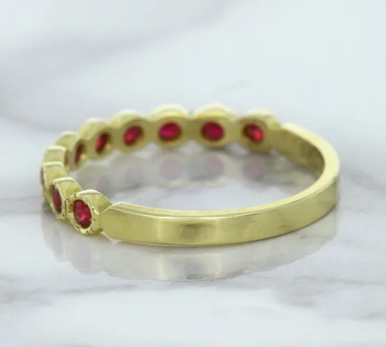0.30ctw Round Ruby Ring in 14K Yellow Gold