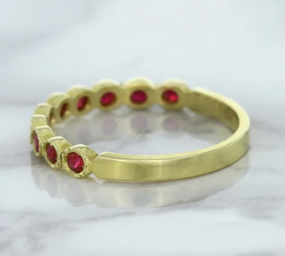 0.30ctw Round Ruby Ring in 14K Yellow Gold
