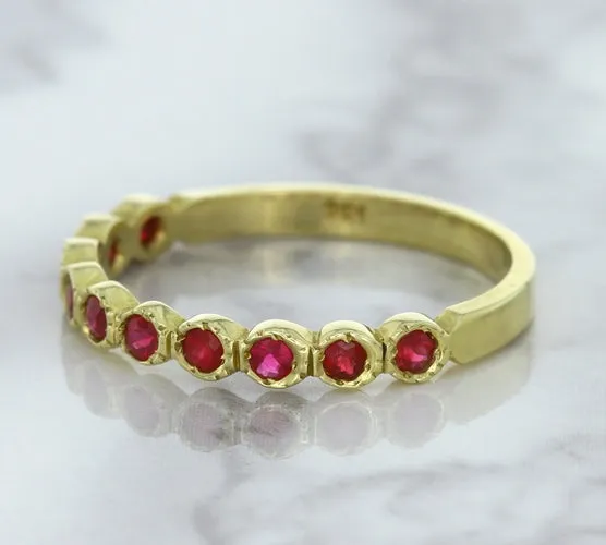 0.30ctw Round Ruby Ring in 14K Yellow Gold