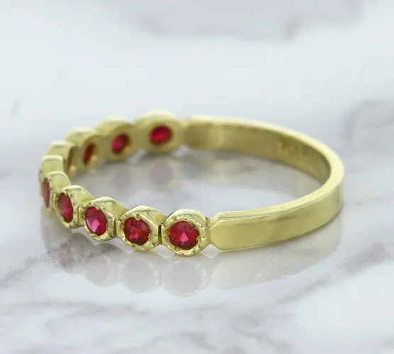 0.30ctw Round Ruby Ring in 14K Yellow Gold