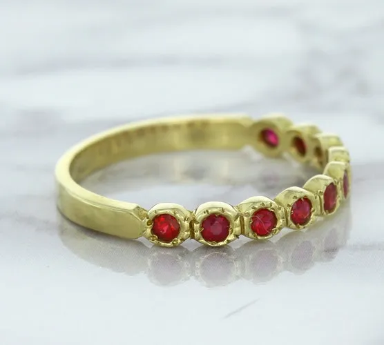 0.30ctw Round Ruby Ring in 14K Yellow Gold