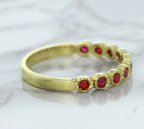 0.30ctw Round Ruby Ring in 14K Yellow Gold