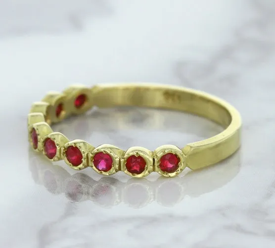 0.30ctw Round Ruby Ring in 14K Yellow Gold
