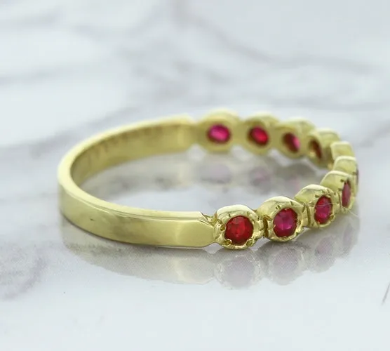 0.30ctw Round Ruby Ring in 14K Yellow Gold