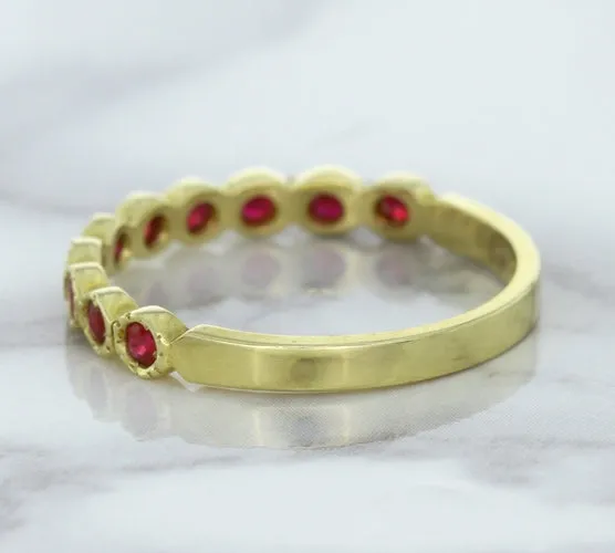 0.30ctw Round Ruby Ring in 14K Yellow Gold
