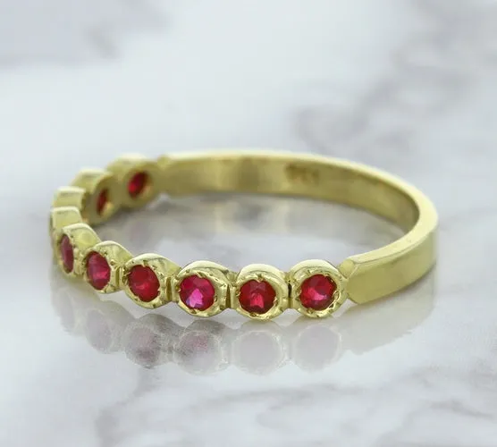 0.30ctw Round Ruby Ring in 14K Yellow Gold
