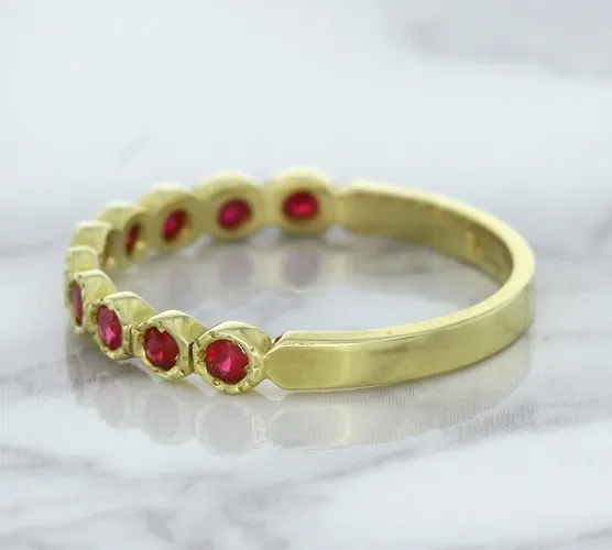 0.30ctw Round Ruby Ring in 14K Yellow Gold