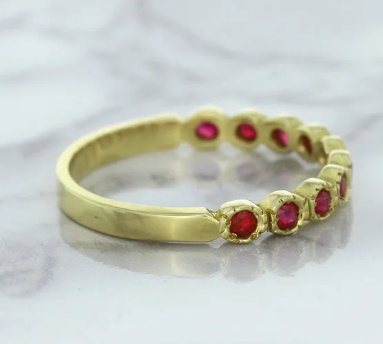 0.30ctw Round Ruby Ring in 14K Yellow Gold