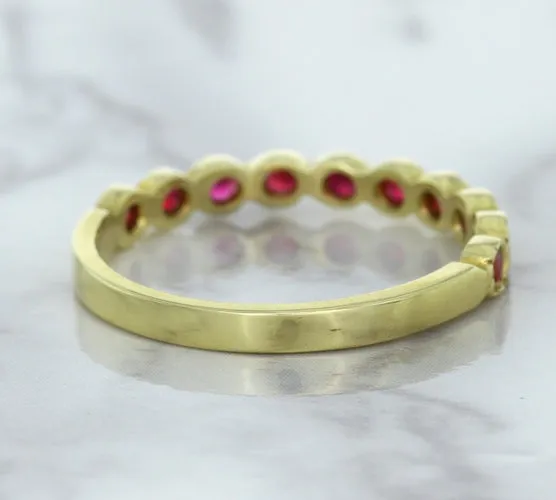 0.30ctw Round Ruby Ring in 14K Yellow Gold