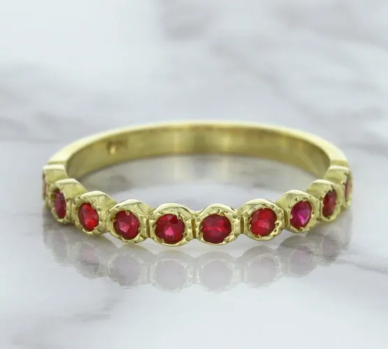 0.30ctw Round Ruby Ring in 14K Yellow Gold