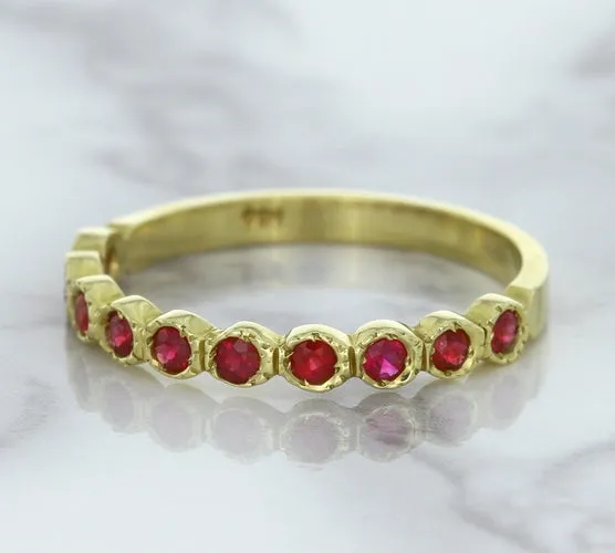 0.30ctw Round Ruby Ring in 14K Yellow Gold
