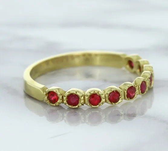 0.30ctw Round Ruby Ring in 14K Yellow Gold
