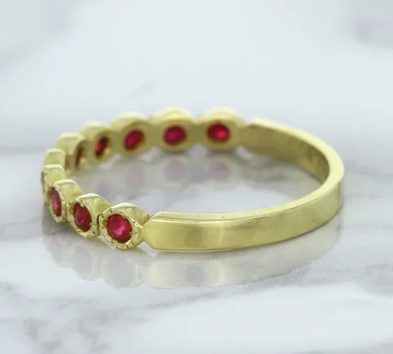 0.30ctw Round Ruby Ring in 14K Yellow Gold