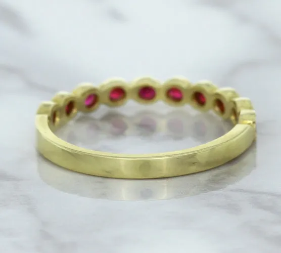 0.30ctw Round Ruby Ring in 14K Yellow Gold