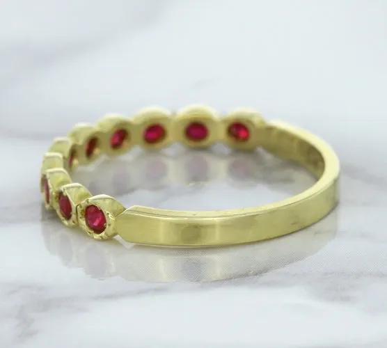 0.30ctw Round Ruby Ring in 14K Yellow Gold