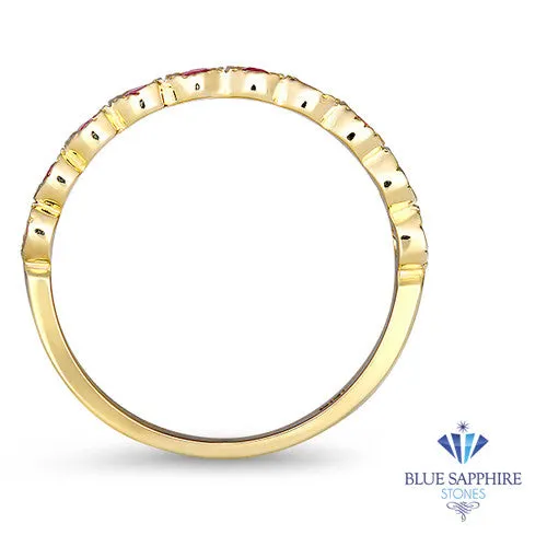 0.30ctw Round Ruby Ring in 14K Yellow Gold