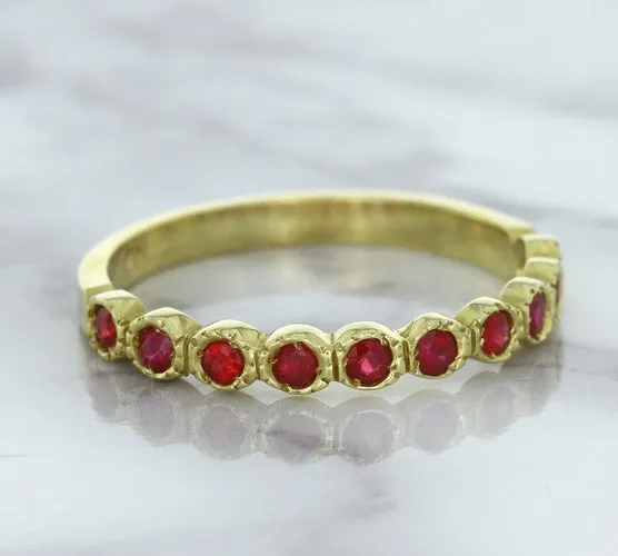 0.30ctw Round Ruby Ring in 14K Yellow Gold