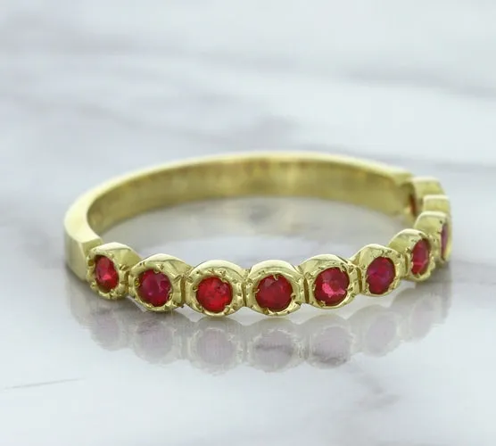 0.30ctw Round Ruby Ring in 14K Yellow Gold