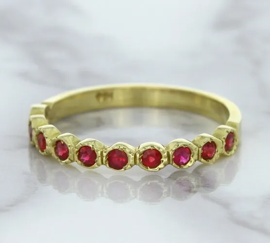 0.30ctw Round Ruby Ring in 14K Yellow Gold